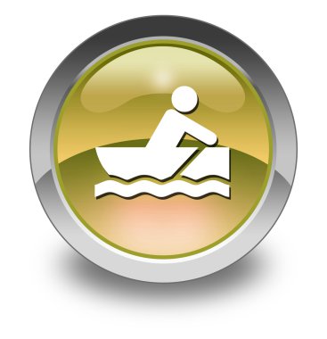 Simge, düğme, piktogram Rowboating