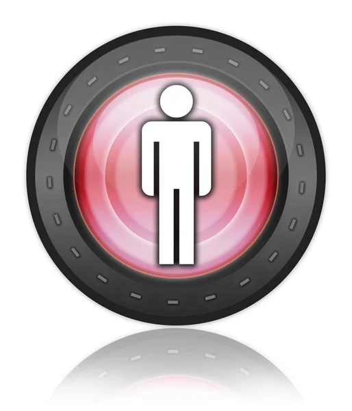 Ikon, knapp, piktogram Mens toalett — Stockfoto