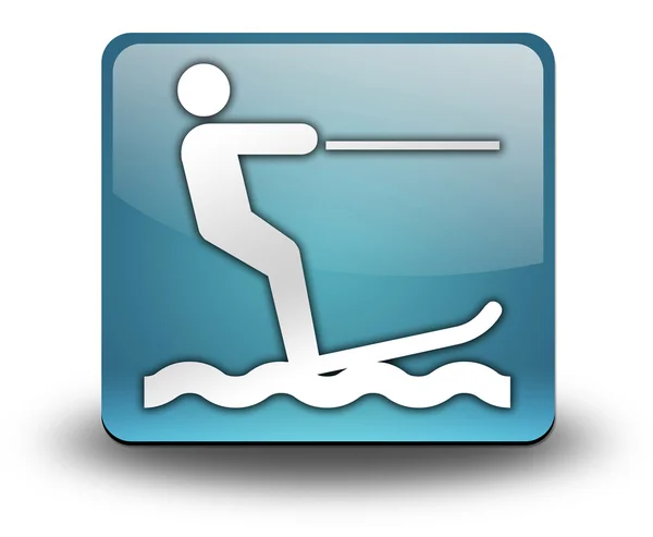 Icon, Button, Pictogram Water Skiing — Stock Photo, Image