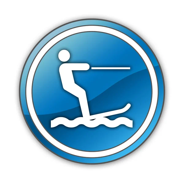 Icon, Button, Pictogram Water Skiing — Stock Photo, Image