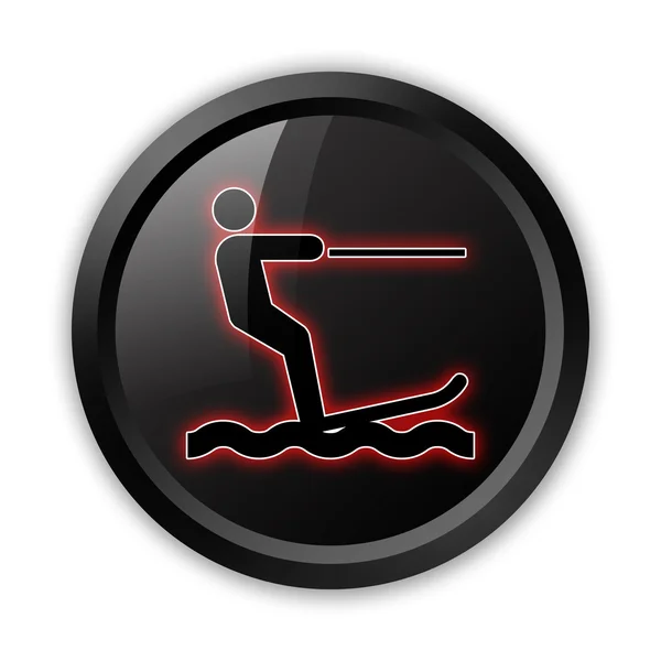 Icon, Button, Pictogram Water Skiing — Stock Photo, Image