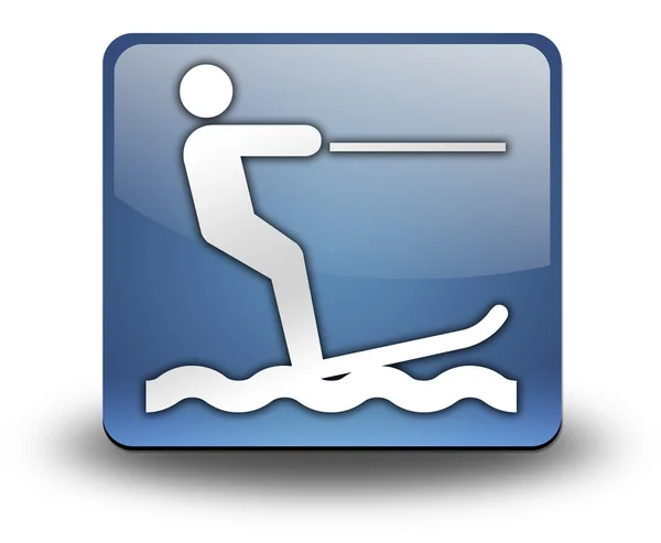 Icon, Button, Pictogram Water Skiing — Stock Photo, Image