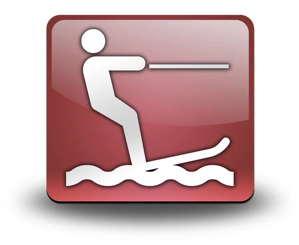 Ikony, tlačítka, piktogram vodní lyžování — Stock fotografie