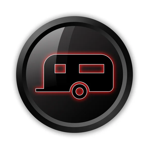 Icon, Button, Pictogram Camping Trailer — Stock Photo, Image