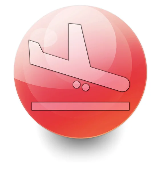 Pictogram, knop, Pictogram Airport Arrivals — Stockfoto