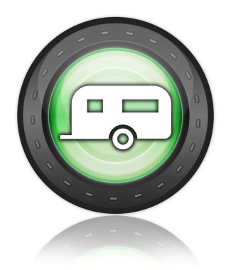 Simge, düğme, piktogram kamp karavan