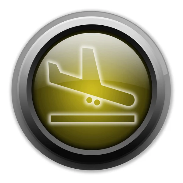 Ikona, przycisk, piktogram lotnisku przylotów — Zdjęcie stockowe