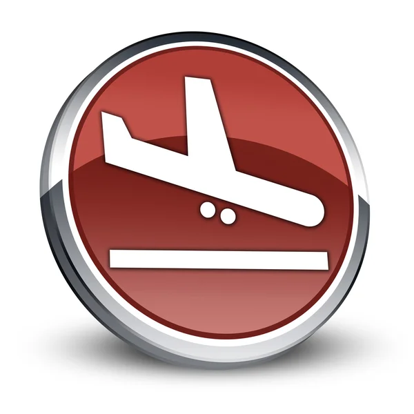 Αφίξεις αεροδρόμιο εικονόγραμμα εικονίδιο, κουμπί, — Φωτογραφία Αρχείου