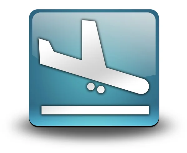 Ikon, gomb, piktogram repülőtér érkezési — Stock Fotó