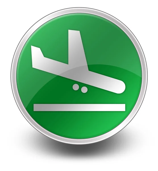 Pictogram, knop, Pictogram Airport Arrivals — Stockfoto