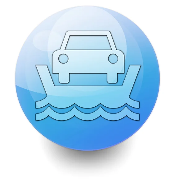 Icon, Button, Pictogram Vehicle Ferry — Stock Photo, Image