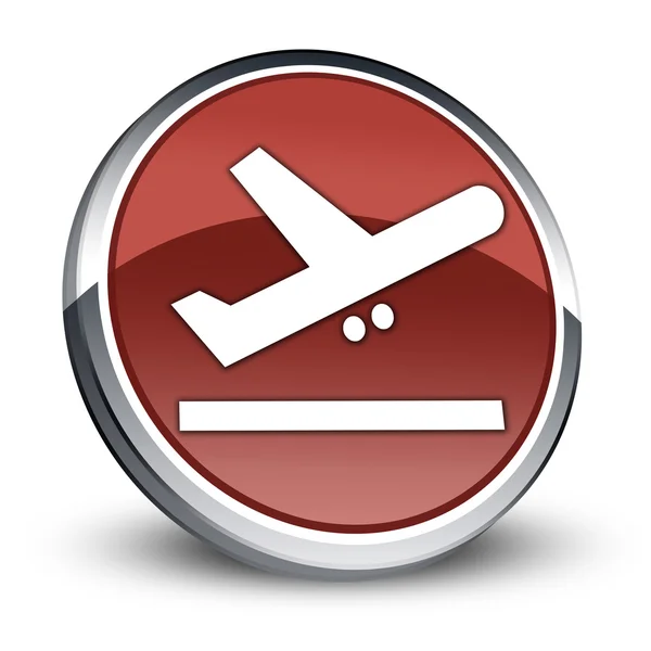 Icono, Botón, Salidas desde el aeropuerto Pictograma — Foto de Stock