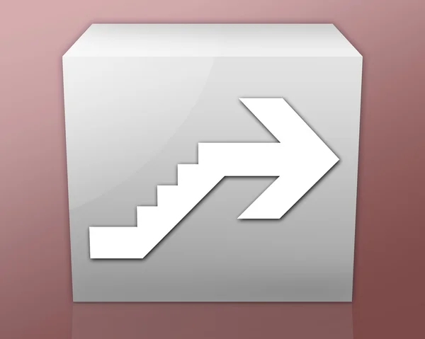 Icon, Button, Pictogram Upstairs — Stock Photo, Image
