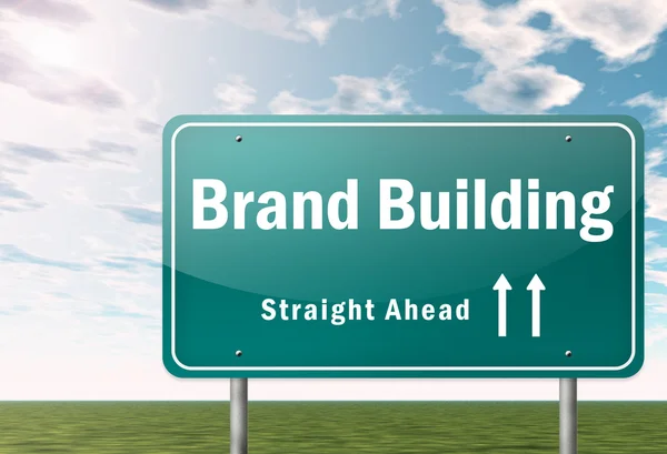 Signpost Brand Building — Stock Photo, Image