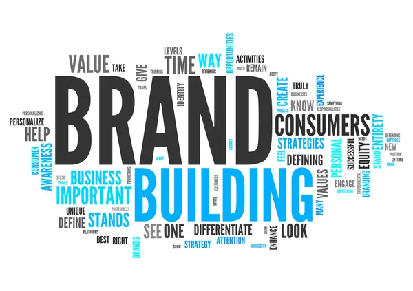 Wordcloud Brand Building — Stock Photo, Image