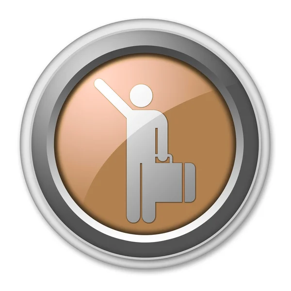 Icon, Button, Pictogram Arriving Flights — Stock Photo, Image
