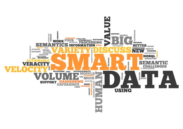 Wordcloud Smart údaje — Stock fotografie