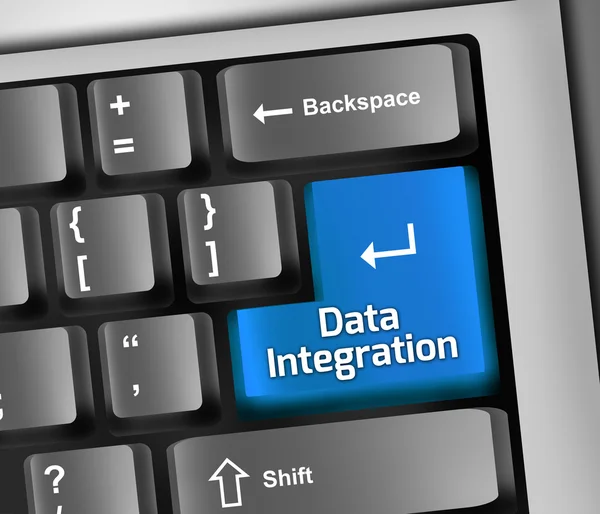 Teclado Ilustración Integración de datos — Foto de Stock