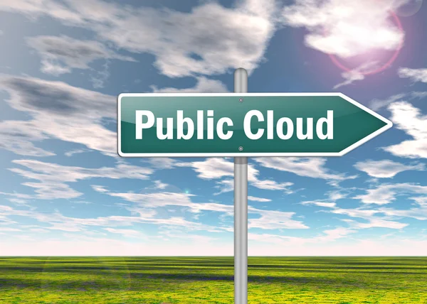 Wegwijzer openbare Cloud — Stockfoto