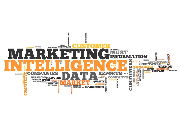 Word Cloud Marketing Intelligence — Stock Photo, Image