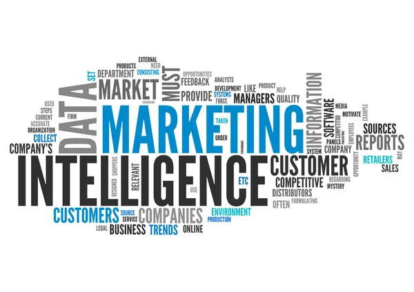 Word Cloud Marketing Intelligence — Stock Photo, Image