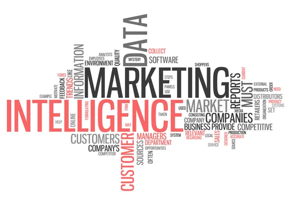 Word Cloud Marketing Intelligence — Stock Photo, Image