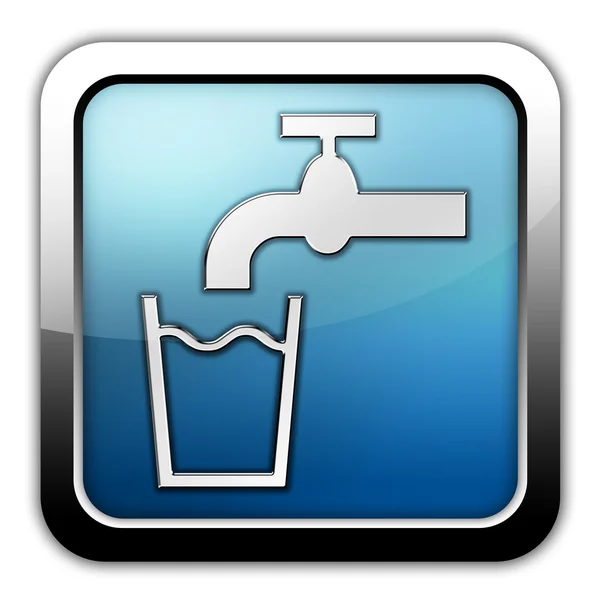 Symbol, Taste, Piktogramm fließendes Wasser — Stockfoto