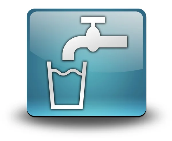 Ikona, przycisk, piktogram bieżącą wodą — Zdjęcie stockowe