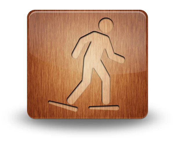 Icon, Button, Pictogram Snowshoeing — Stock Photo, Image