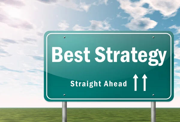 Signpost Best Strategy — Stock Photo, Image