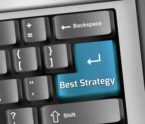 Keyboard Illustration Best Strategy — Stock Photo, Image