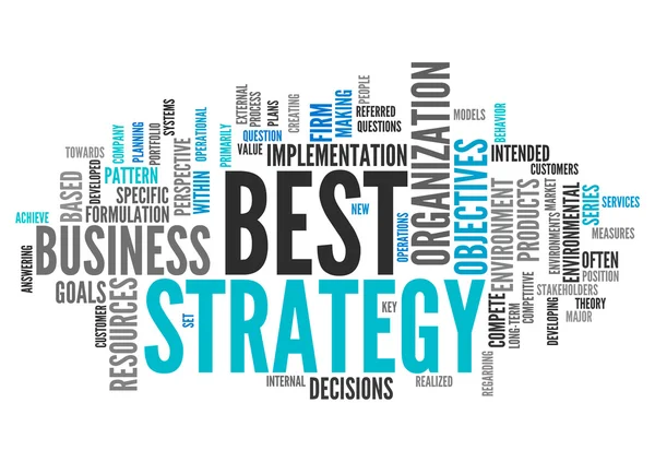 Word Cloud Best Strategy — Stock Photo, Image