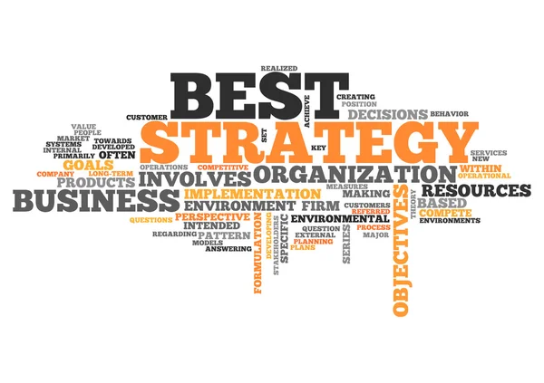 Word Cloud Best Strategy — Stock Photo, Image