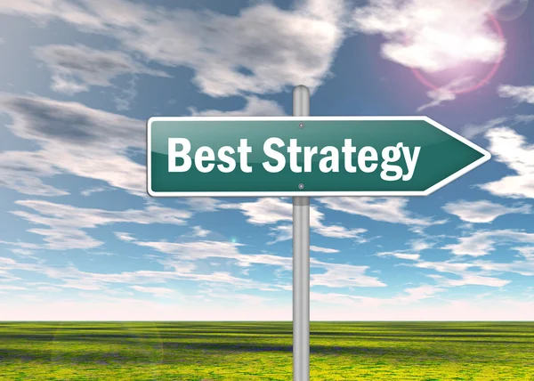 Signpost Best Strategy — Stock Photo, Image