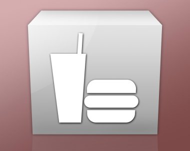 Simge, düğme, piktogram Fast Food