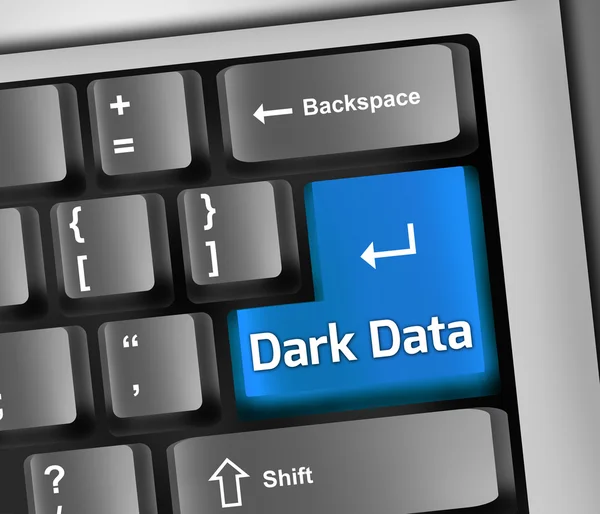 Ilustração do teclado Dados escuros — Fotografia de Stock