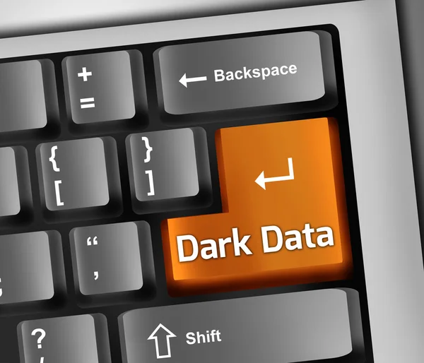 Teclado Ilustración Dark Data — Foto de Stock