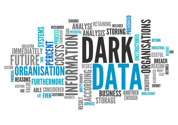 Nube de palabras Dark Data — Foto de Stock