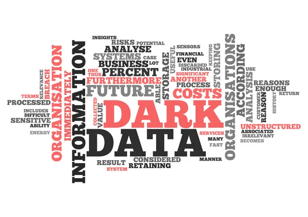 Nube de palabras Dark Data —  Fotos de Stock