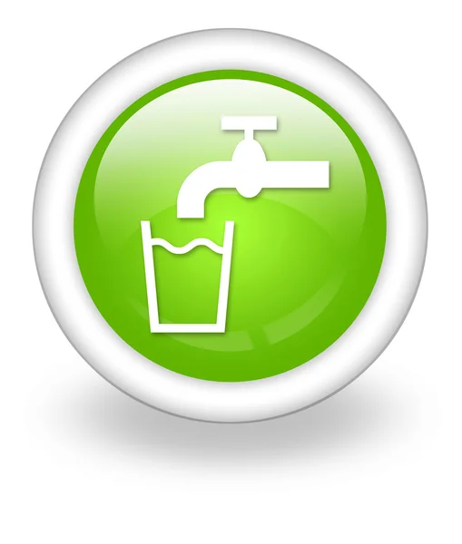 Pictogram, knop, Pictogram stromend Water — Stockfoto