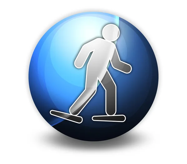Icon, Button, Pictogram Snowshoeing — Stock Photo, Image