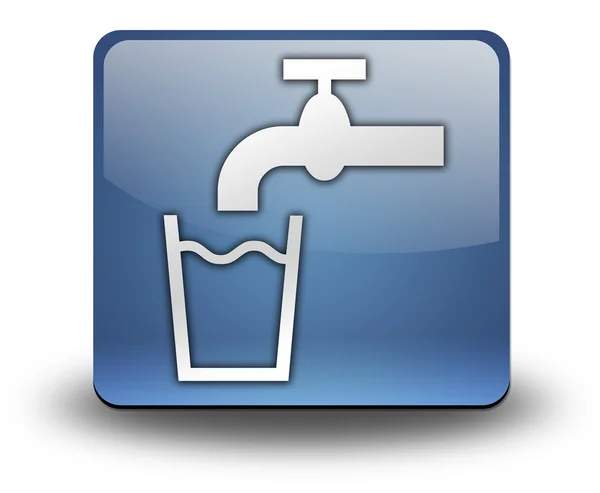 Pictogram, knop, Pictogram stromend Water — Stockfoto