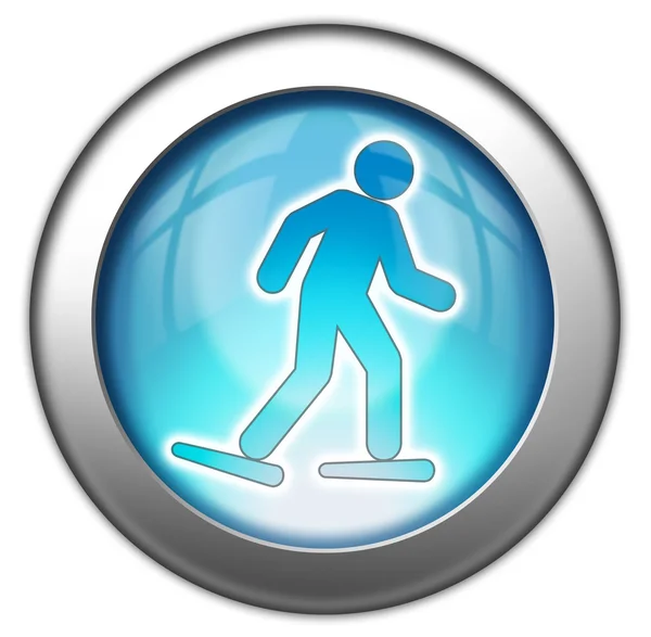 Icon, Button, Pictogram Snowshoeing — Stock Photo, Image