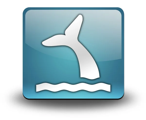 Pictogram, knop, Pictogram walvis — Stockfoto