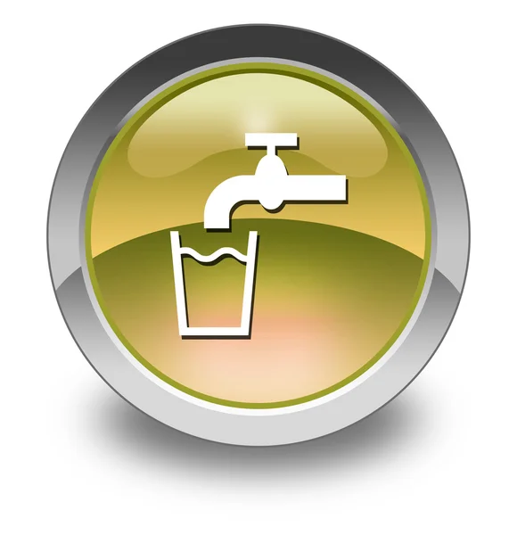 Symbol, Taste, Piktogramm fließendes Wasser — Stockfoto