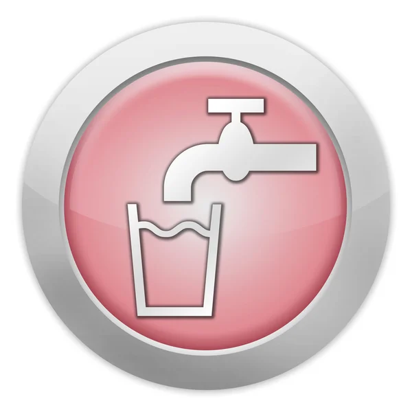 Symbol, Taste, Piktogramm fließendes Wasser — Stockfoto