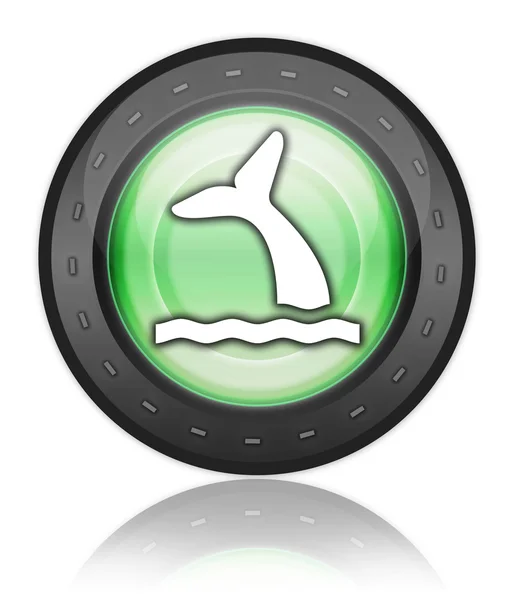 Pictogram, knop, Pictogram walvis — Stockfoto