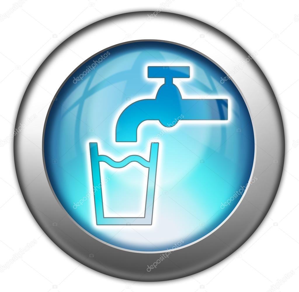 Icon, Button, Pictogram Running Water