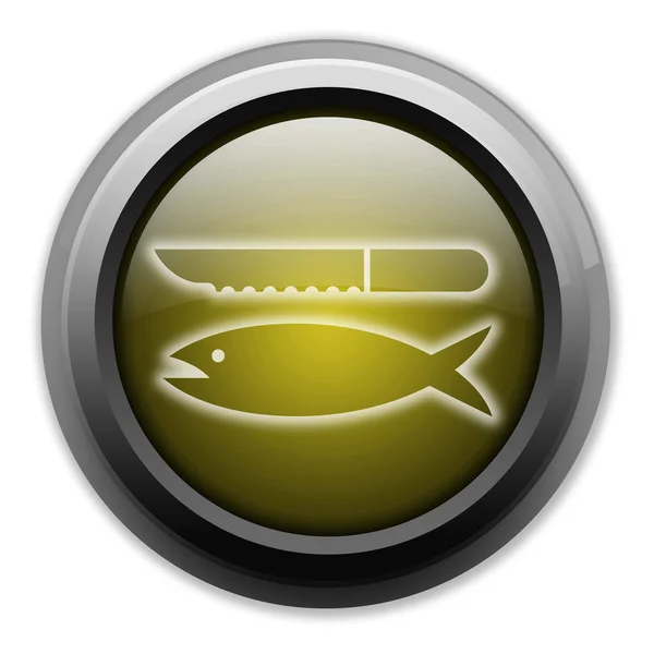 Icon, Button, Pictogram Fish Cleaning — Stock Photo, Image