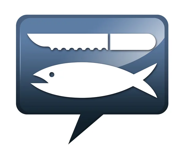 Icon, Button, Pictogram Fish Cleaning — Stock Photo, Image